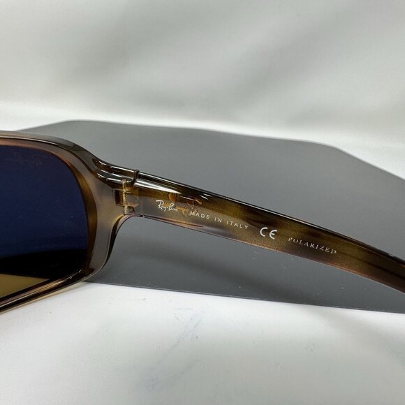 RAY BAN RB 4068 642/57 HAVANA Glass POLARIZED Lenses SUNGLASSES 60-17 - Picture 4 of 10